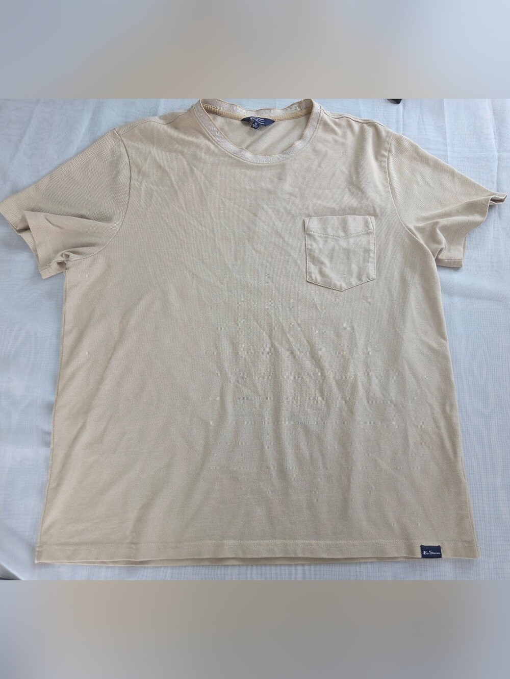 Ben Sherman Beige Short-Sleeve Pocket T-Shirt - Men's Casual Tee